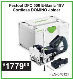 Atlas Tools & Machinery Festool DFC 500 E-Basic 18V Cordless DOMINO Joiner offer