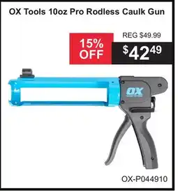 Atlas Tools & Machinery OX Tools 10oz Pro Rodless Caulk Gun offer