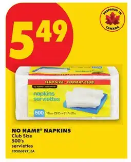 No Frills NO NAME NAPKINS, 500'S offer