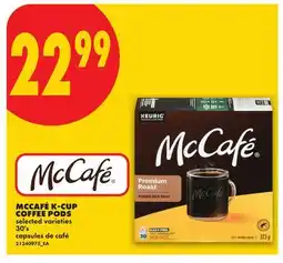 No Frills MCCAFÉ K-CUP COFFEE PODS, 30'S offer