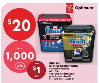 No Frills FINISH DISHWASHER TABS, 60-105's offer