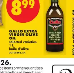 No Frills GALLO EXTRA VIRGIN OLIVE OIL offer