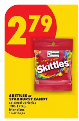 No Frills SKITTLES or STARBURST CANDY offer