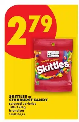 No Frills SKITTLES or STARBURST CANDY offer