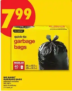 No Frills NO NAME GARBAGE BAGS, 30/40'S offer