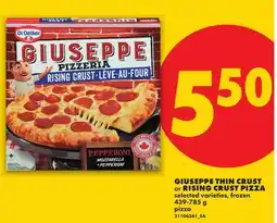 No Frills GIUSEPPE THIN CRUST or RISING CRUST PIZZA offer