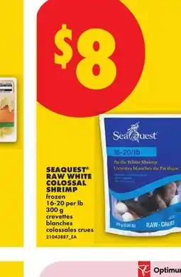 No Frills SEAQUEST RAW WHITE COLOSSAL SHRIMP, 16-20 per lb offer