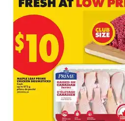 No Frills MAPLE LEAF PRIME CHICKEN DRUMSTICKS, UP TO offer