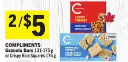 Foodland COMPLIMENTS Granola Bars offer