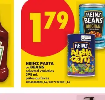 No Frills HEINZ PASTA or BEANS offer