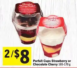 Foodland Parfait Cups Strawberry or Chocolate Cherry offer