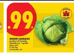 No Frills GREEN CABBAGE offer