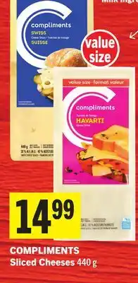 Foodland COMPLIMENTS Sliced Cheeses offer