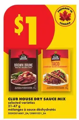 No Frills CLUB HOUSE DRY SAUCE MIX offer