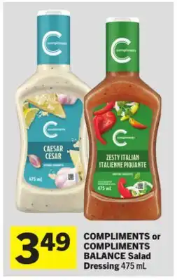 Foodland COMPLIMENTS or COMPLIMENTS BALANCE Salad Dressing offer
