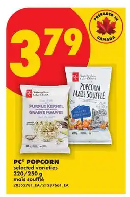 No Frills PC POPCORN, 220/250 g offer