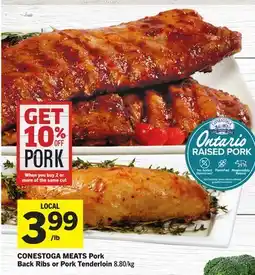 Foodland Pork Back Ribs or Pork Tenderloin offer