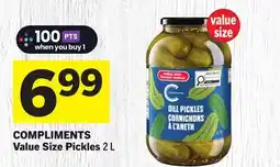 Foodland COMPLIMENTS Value Size Pickles offer