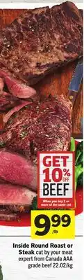 Foodland Inside Round Roast offer