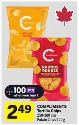 Foodland COMPLIMENTS Tortilla Chips offer