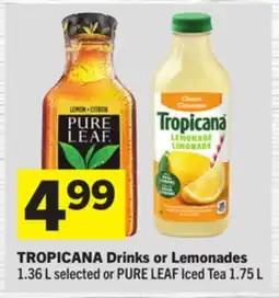 Foodland Drinks or Lemonades 1.36 L selected or Iced Tea 1.75 L offer