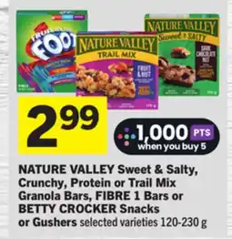 Foodland Sweet & Salty, Crunchy, Protein or Trail Mix Granola Bars, Bars or Snacks or Gushers offer