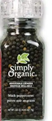 Metro PEACE RIVER HONEY 375 G OR SIMPLY ORGANIC PEPPERCORN GRINDER offer