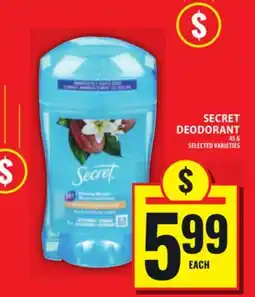 Food Basics SECRET DEODORANT offer