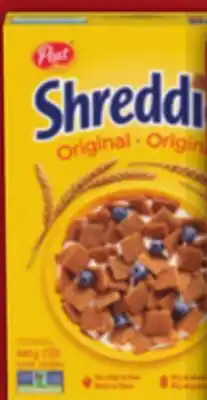 Food Basics GENERAL MILLS HONEY NUT CHEERIOS CEREAL, CINNAMON TOAST CRUNCH CEREAL OR POST SHREDDIES offer