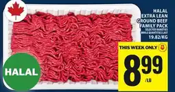 Food Basics HALAL EXTRA LEAN GROUND BEEF FAMILY PACK offer