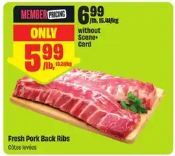 FreshCo Fresh Pork Back Ribs - Scene+ offer offer