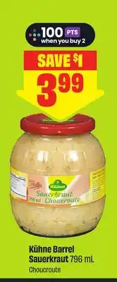 FreshCo Kühne Barrel Sauerkraut 796 mL - Scene+ offer offer