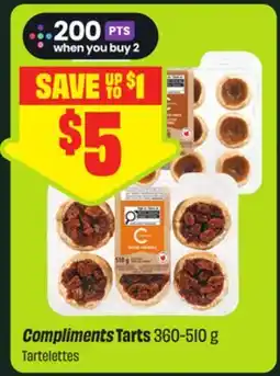 FreshCo Compliments Tarts 360-510 g - Scene+ offer offer