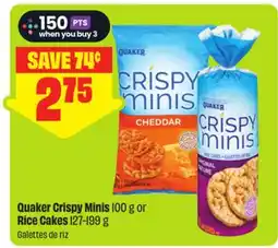 FreshCo Quaker Crispy Minis 100 g or Rice Cakes 127-199 g - Scene+ offer offer