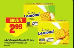 FreshCo Julie's Sandwich Biscuits 168-180 g Selected Varieties offer