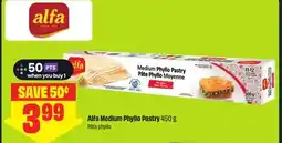 FreshCo Alfa Medium Phyllo Pastry 450 g - Scene+ offer offer
