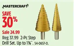Canadian Tire MASTERCRAFT 2-Pc Step Drill Set offer