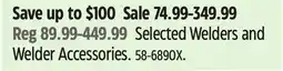 Canadian Tire Selected Welders and Welder Accessories offer