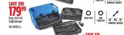 Canadian Tire Mastercraft Socket Set, SAE/Metric, CRV, Black Steel Finish, 260-pc offer