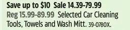 Canadian Tire Chemical Guys Selected Car Cleaning Tools, Towels and Wash Mitt offer