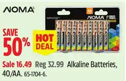 Canadian Tire NOMA Alkaline Batteries offer