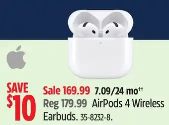 Canadian Tire AirPods 4 Wireless Earbuds offer