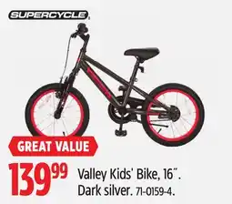 Canadian Tire Supercycle Valley Kids' Bike, 16. Dark silver offer