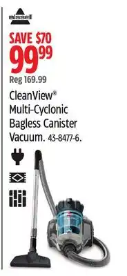 Canadian Tire CleanView Multi-Cyclonic Bagless Canister Vacuum offer