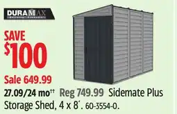 Canadian Tire DURAMAX Sidemate Plus Storage Shed offer
