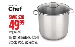 Canadian Tire MASTER Chef 16.Qt Stainless-Steel Stock Pot offer