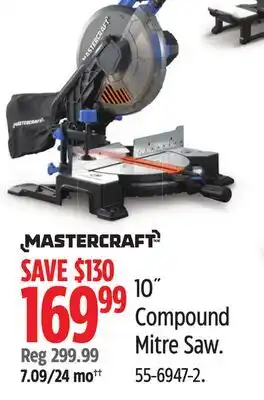 Canadian Tire MASTERCRAFT 10 Compound Mitre Saw offer