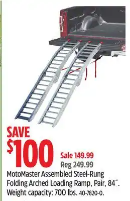 Canadian Tire MotoMaster Assembled Steel-Rung Folding Arched Loading Ramp, Pair offer