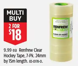 Canadian Tire Renfrew Clear Hockey Tape, 7-Pk offer