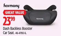 Canadian Tire Dash Backless Booster Car Seat offer